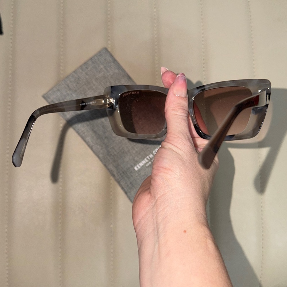 Kenneth Cole Dark Brown Rectangular Sunglasses - image 7